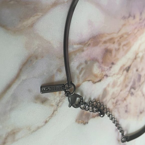Topshop Freedom Hematite and Marble Necklace - Picture 4 of 4